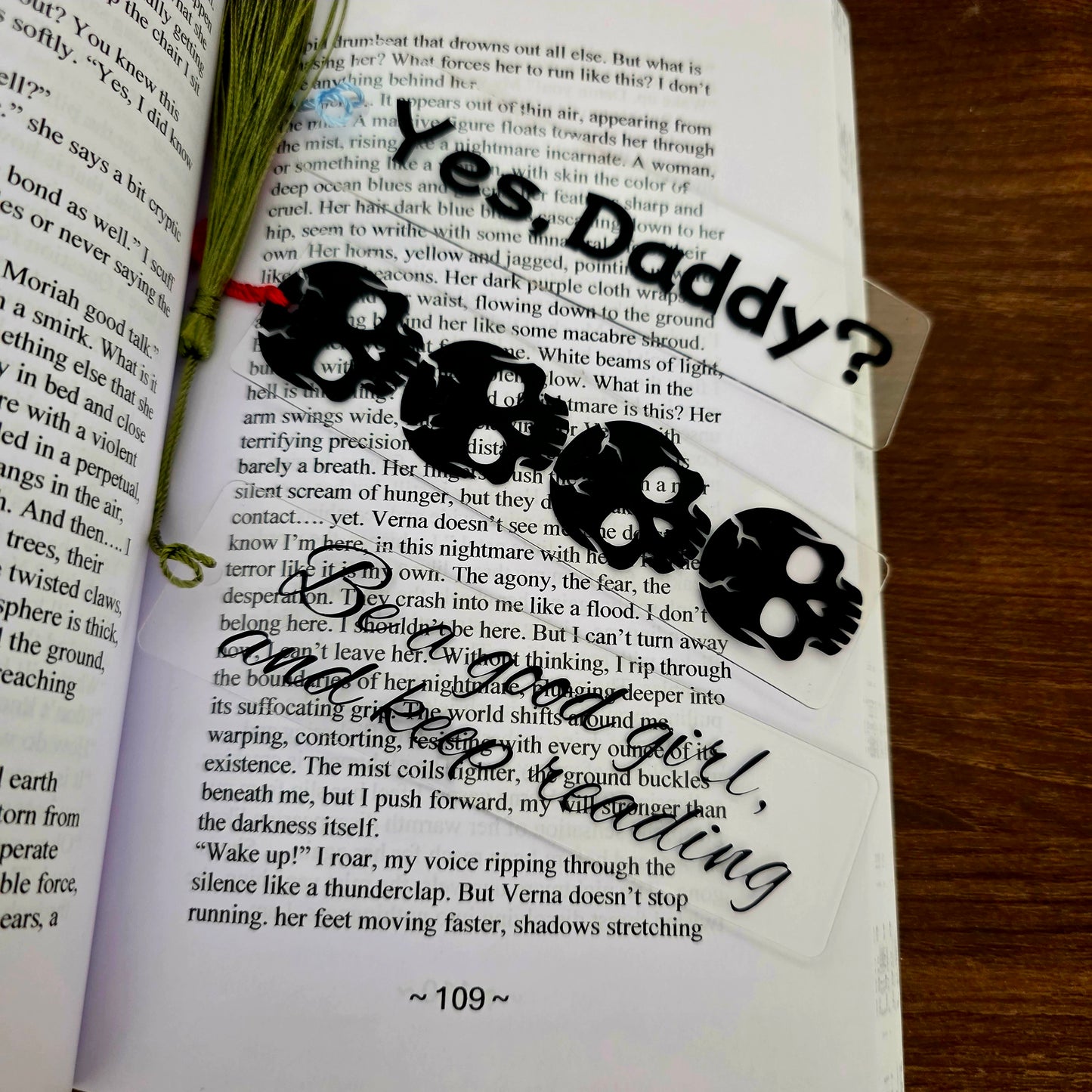 Dark Romance Acrylic Bookmark – Set of 3